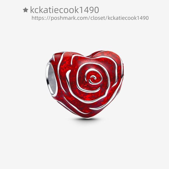 Pandora Rose Heart Charm - Picture 1 of 6